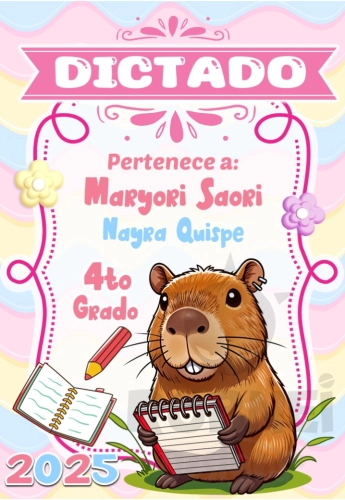 Capibara Dictado Caratula Girl